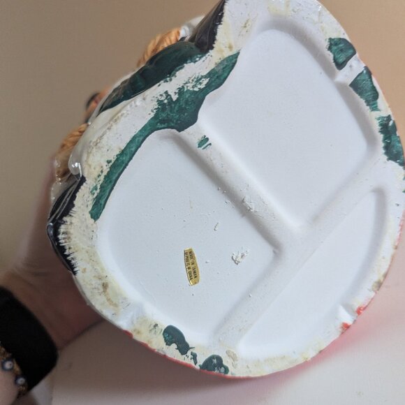 CHRISTMAS SANTA TEDDY BEAR VINTAGE COOKIE JAR - Picture 6 of 6